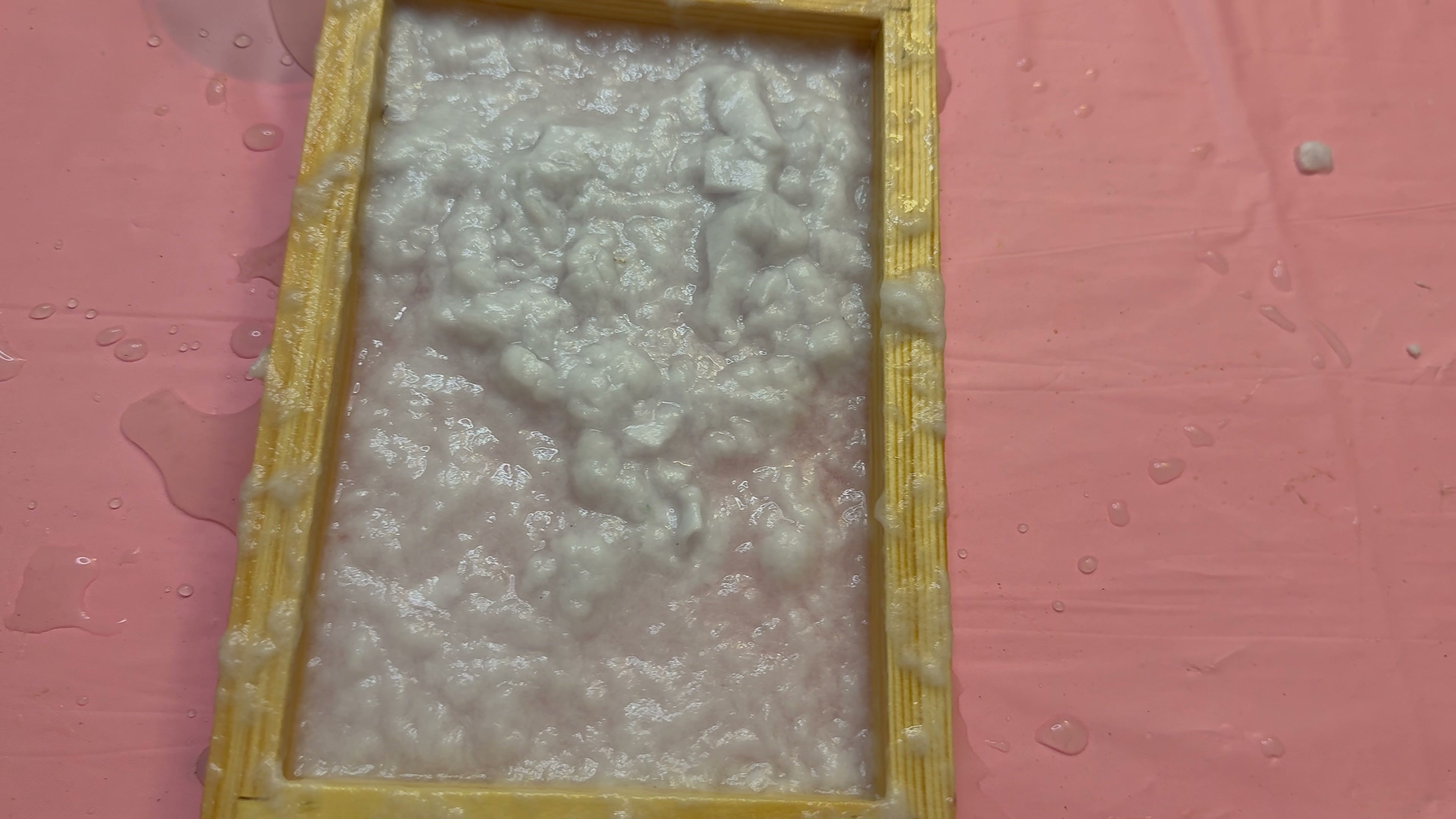 Lumpy, uneven paper cast — actual failed first attempt from the course